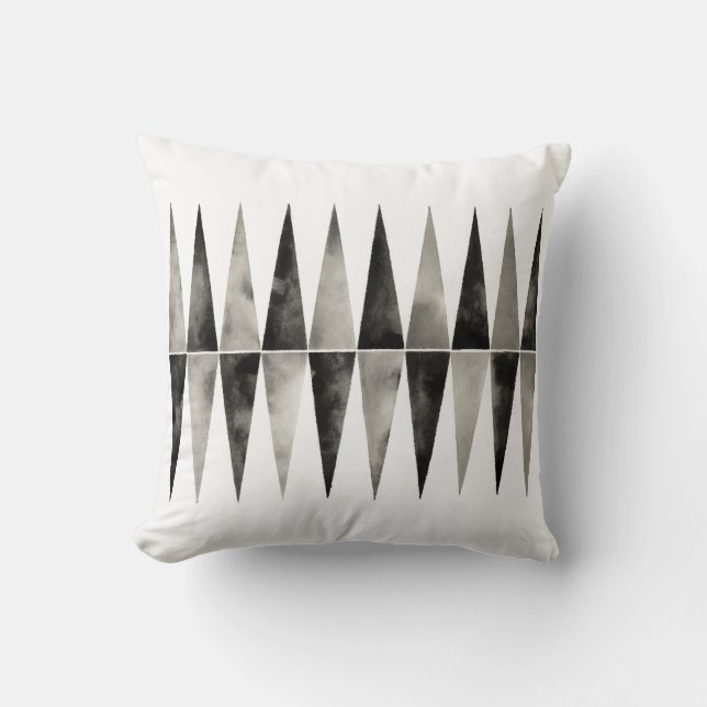 Coussin Relativité. Blanc noir. Coussin. Géométrique (Recto)