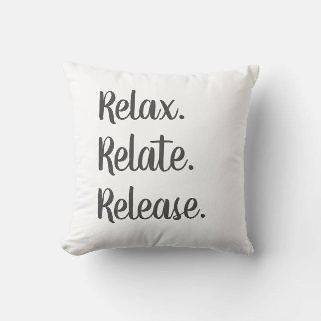 Coussin Relax, Relaxer, Lancer L'Oreiller (Recto)