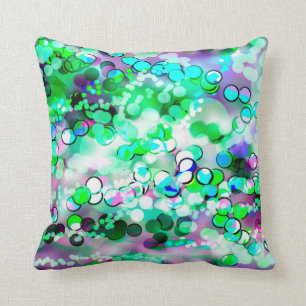 Coussin remélangé de Bokeh 92015 verts