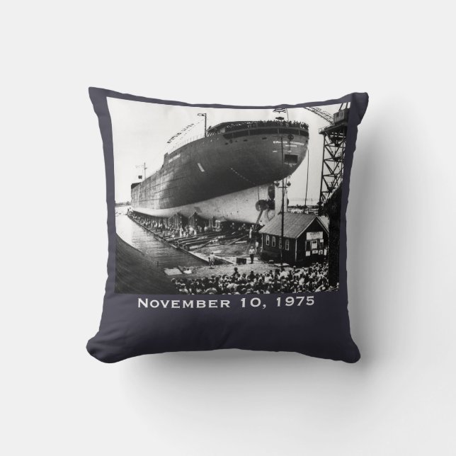 Coussin Remember the Edmund Fitzgerald (Recto)