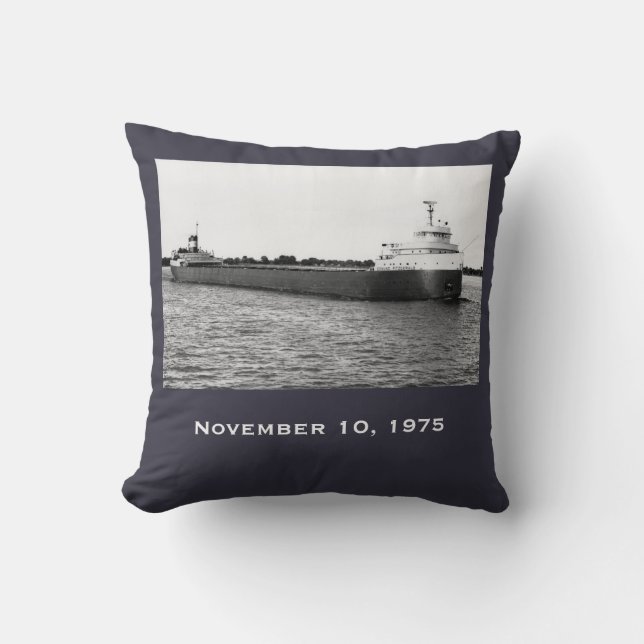 Coussin Remember the Edmund Fitzgerald (Recto)