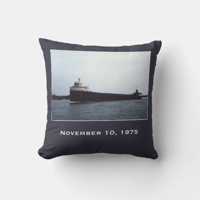 Coussin Remember the Edmund Fitzgerald (Recto)
