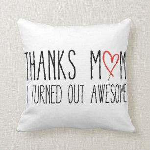Coussin Remercie la maman, je s'est avéré impressionnant