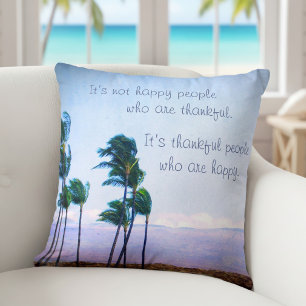 Coussin Remerciements Les gens heureux Citation Hawaii Pal