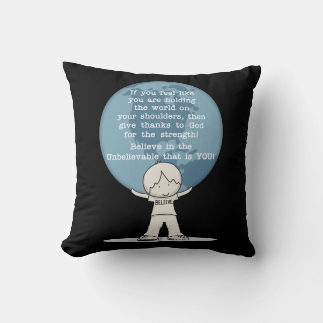 Coussin Remerciements pour la force (Recto)