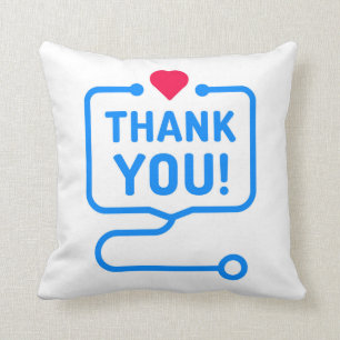 Coussin Remerciements  Stéthoscope cardiaque