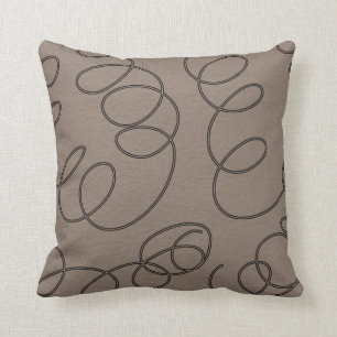 Coussin remous décoratifs bruns doux