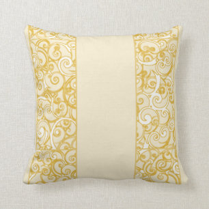 Coussin Remous d'or jaunes et de blanc