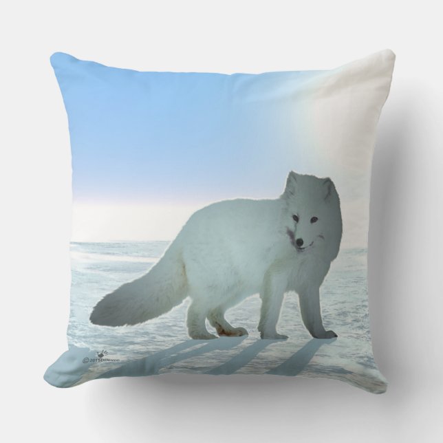 Coussin Renard arctique (Recto)