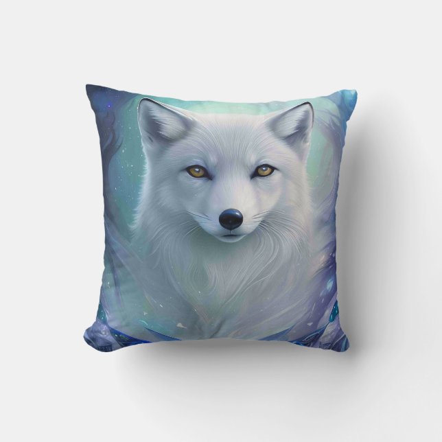 Coussin Renard blanc Extraordinaire sur Icy Land (Recto)
