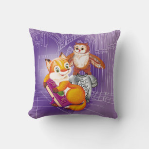 Coussin renard et hibou