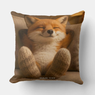 Coussin Renard mignon de fantaisie et chaussettes
