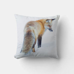 Coussin Renard rouge en hiver