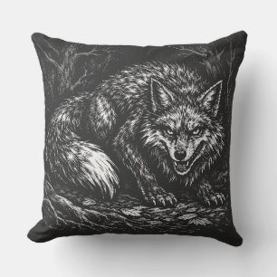 Coussin Renard rusé de la forêt — par BurnsInHell