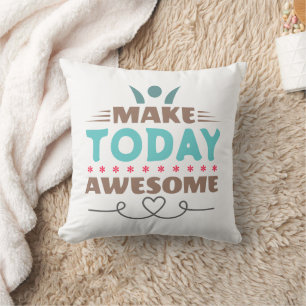 Coussin Rendez Aujourd'hui Génial Typographie Rétro
