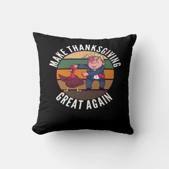 Coussin Rendre Thanksgiving grand encore Trumpkin - Drôle  (Recto)