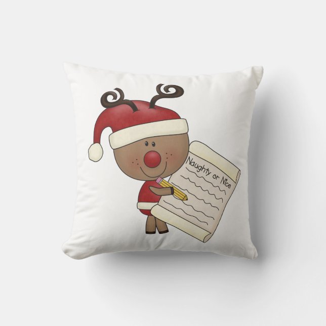 Coussin Renne de Rudy vilain ou NIC (Recto)