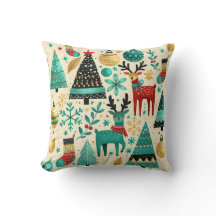 Rennes joyeux et arbres de Noël