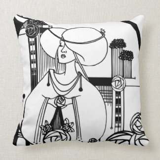 Coussin Rennie Mackintosh inspiré