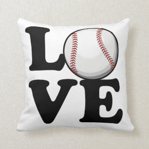 Coussin Répandez le fan de base-ball de l'amour de