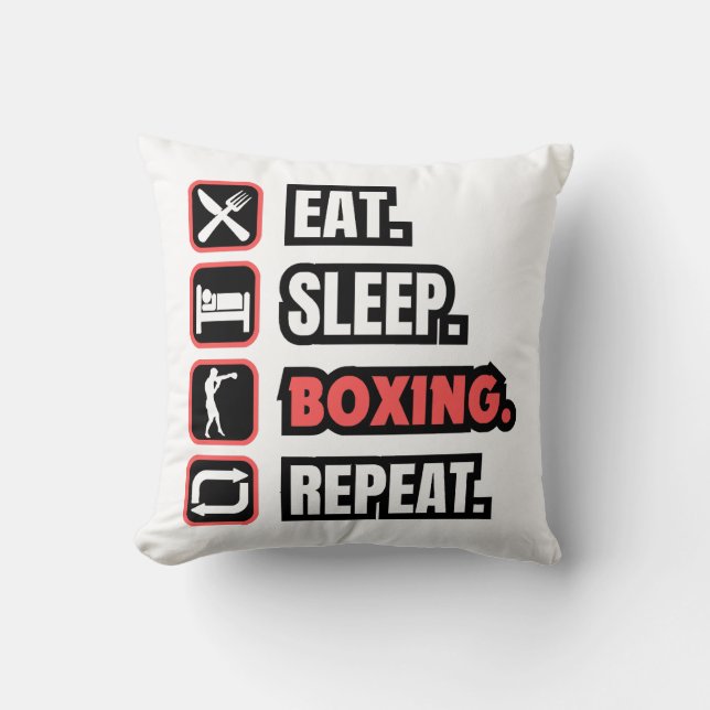 Coussin Répéter la boîte de nuit (Recto)