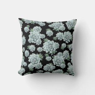Coussin Répétez l'impression sur le noir