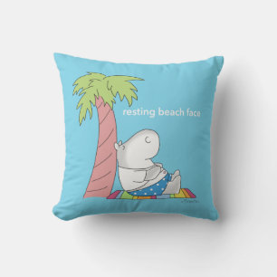 Coussin REPOS PLAGE FACE Bouton ventre Hippo Boynton