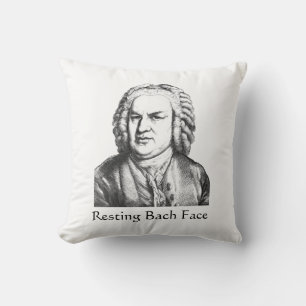 Coussin Repose Bach Face Compositeur de musique classique