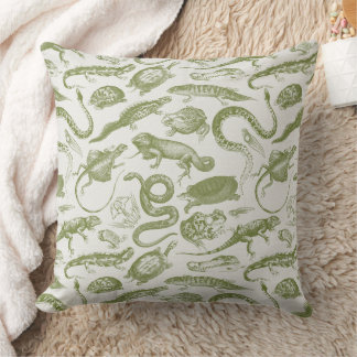 Coussin Reptiles et Amphibiens Animaux Motif Goblincore