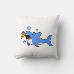 Coussin Requin avec pizza comme appât