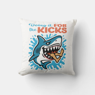 Coussin Requin bleu cool pour des sensations fortes