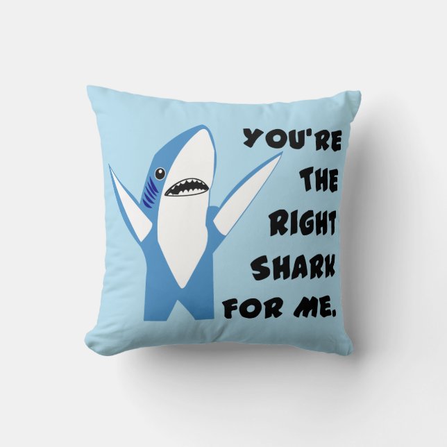 Coussin Requin gauche dansant Valentine (Recto)