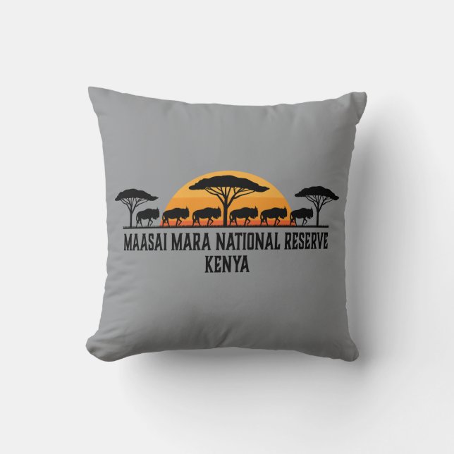 Coussin Réserve nationale de Massai Mara Kenya (Recto)