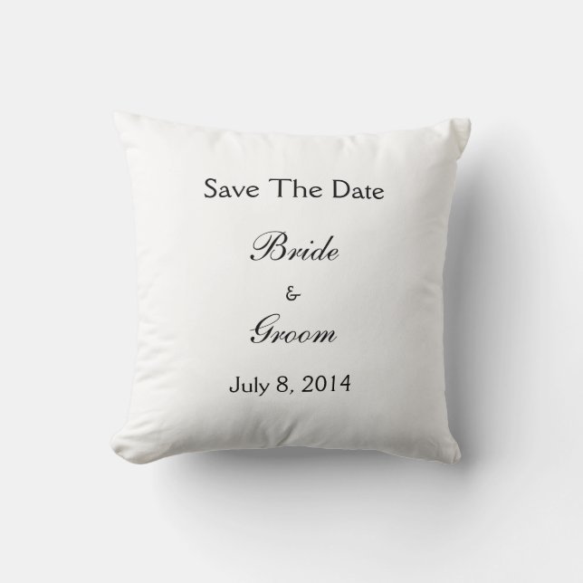 Coussin Réservez la date (Recto)