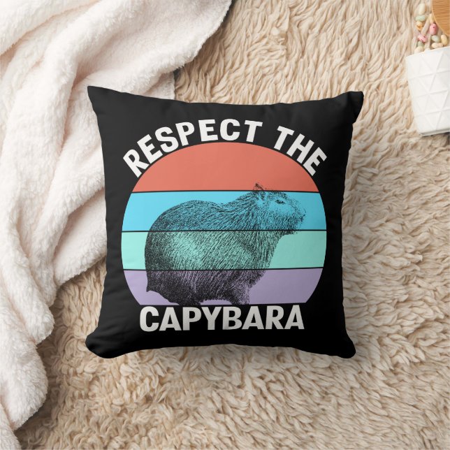 Coussin Respectez Le Capybara Amusing Capybara Fan (Couverture)