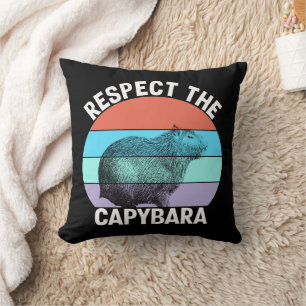 Coussin Respectez Le T-shirt Capybara Funny Capybara Lover