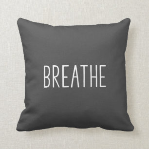 Coussin Respire   Citation Motivationnelle Simple Boho Gre
