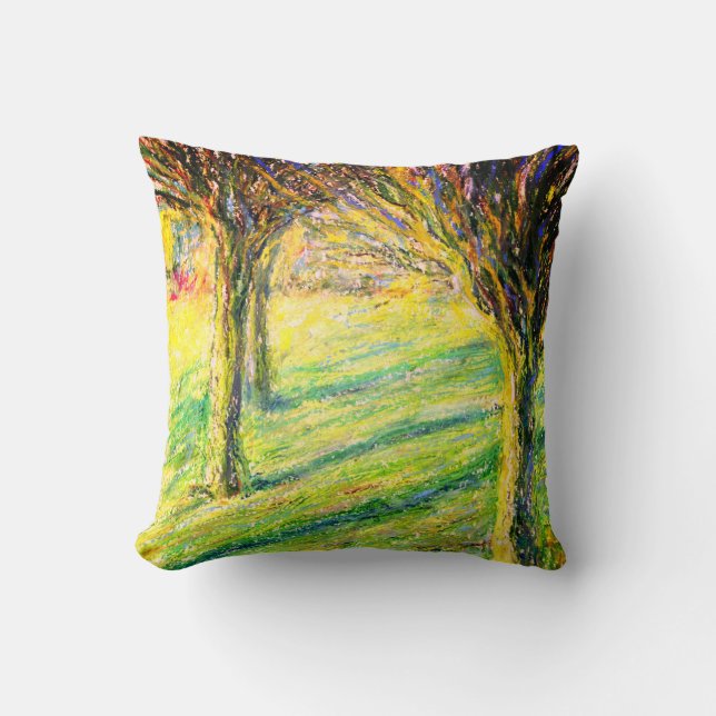 Coussin Ressort dans le tableau pastel du Parc (Recto)