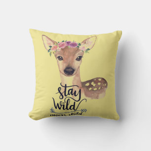 Coussin Reste Sauvage Boho Faon