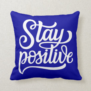 Coussin Rester bleu positif
