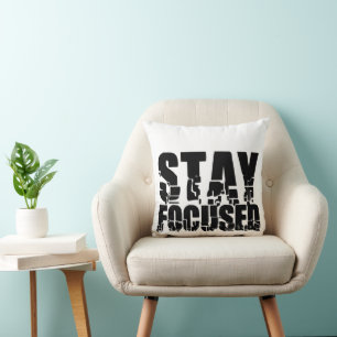 Coussin Rester concentré   Phrase motivationnelle de préno