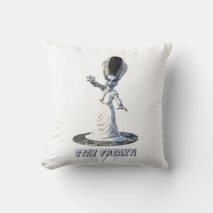 Coussin Restez bizarres ! Épouse de Frankenstein