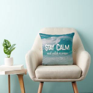 Coussin Restez calme Ocean Wave