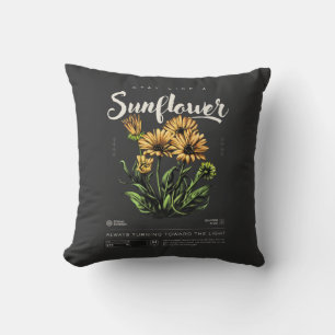 Coussin Restez comme un tournesol