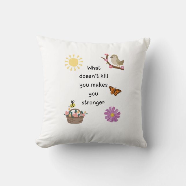 Coussin Restez forts (Recto)