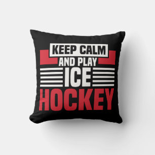 Coussin Restez tranquille Jouer Hockey
