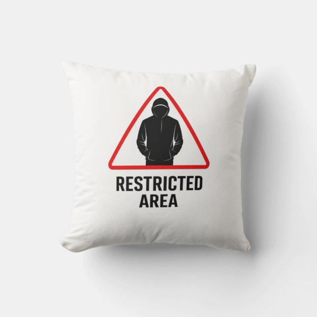 Coussin Restricted Area Street Warning Design (Recto)
