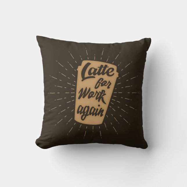 Coussin Retard pour travail | Drôle Lover de café (Recto)