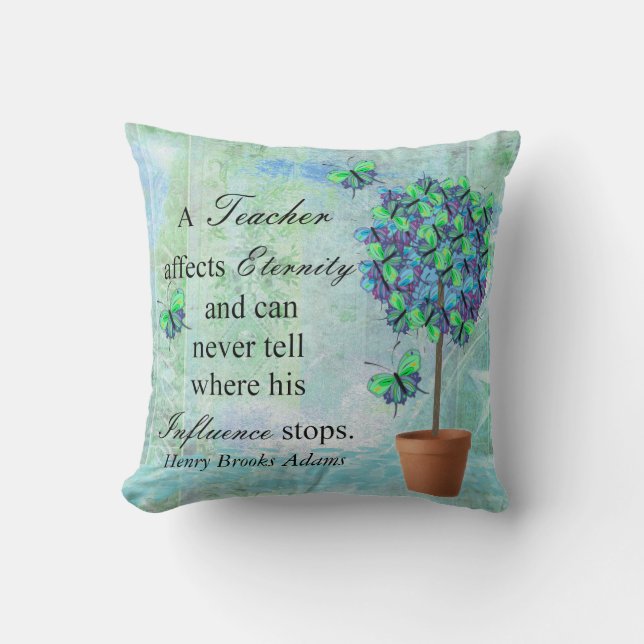 Coussin retiré de citation d'arbre de papillon de (Recto)