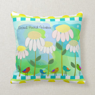 Coussin retiré de marguerites de travailleur